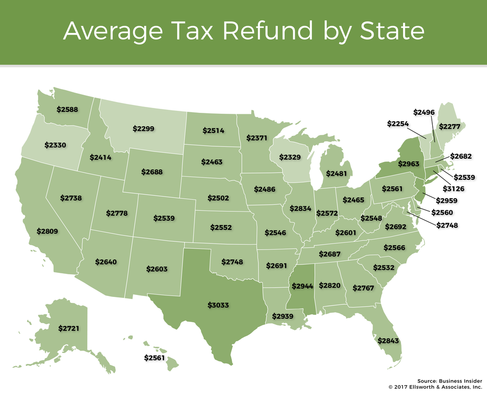 Average Tax Refund Amounts by State Ellsworth & Associates CPAs